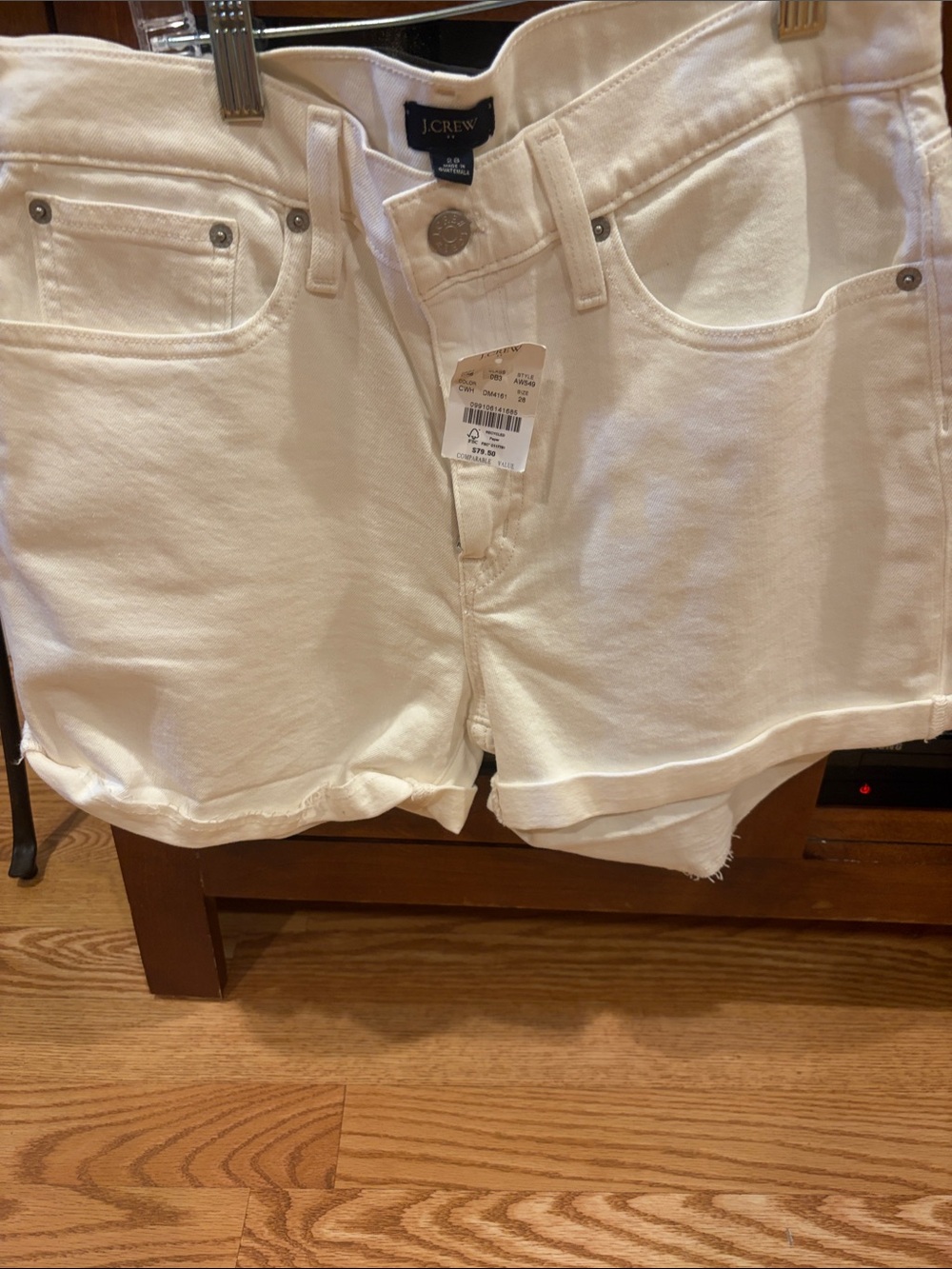 J. Crew Cream Women's Denim Cutoff Shorts